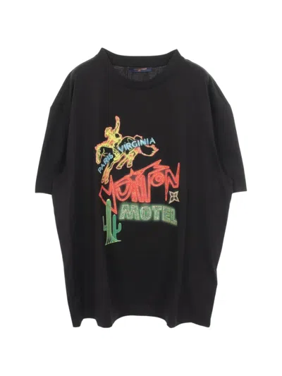 Pre-owned Louis Vuitton 2010s Graphic-embellished Short-sleeve T-shirt In Black