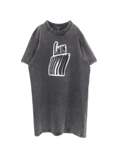 Pre-owned Louis Vuitton 2010s Graphic-print T-shirt In Grey