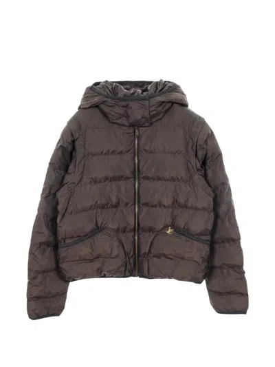 Pre-owned Louis Vuitton 2010s Hooded Reversible Jacket In Brown