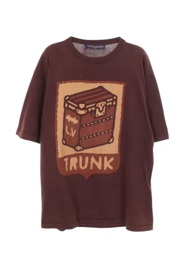 Pre-owned Louis Vuitton 2010s Intarsia-knit T-shirt In Brown