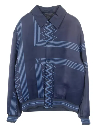 Pre-owned Louis Vuitton 2010s Karakoram Geometric Jacket In Blue