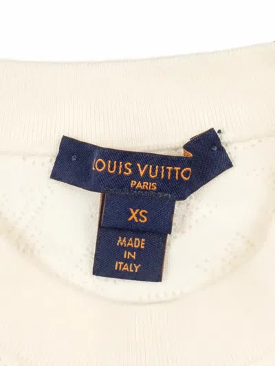 Pre-owned Louis Vuitton 2010s Knit Monogram Wool Sweater In Neutral