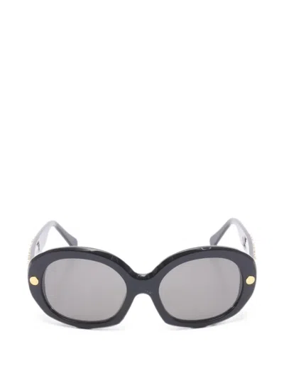 Pre-owned Louis Vuitton 2010s La Piscine Studded Sunglasses In Black