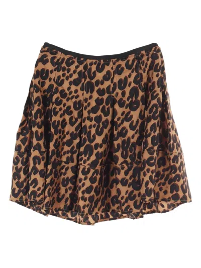 Pre-owned Louis Vuitton 2010s Leopard-print Skirt