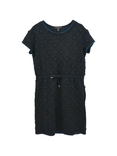 Pre-owned Louis Vuitton 2010s Logo-pattern Mini Dress In Blue