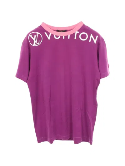 Pre-owned Louis Vuitton 2010s Logo Print Short-sleeve T-shirt In Purple