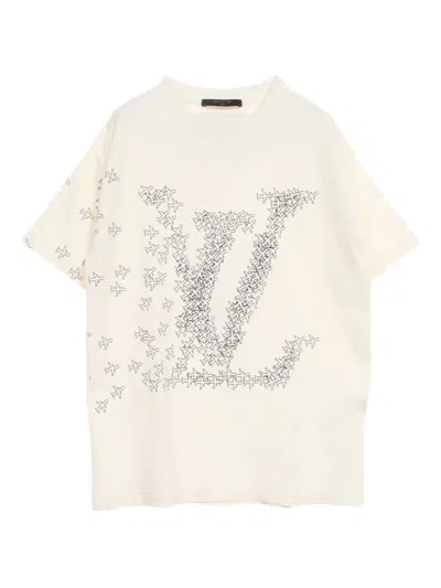 Pre-owned Louis Vuitton 2010s Logo-print T-shirt In Neutral