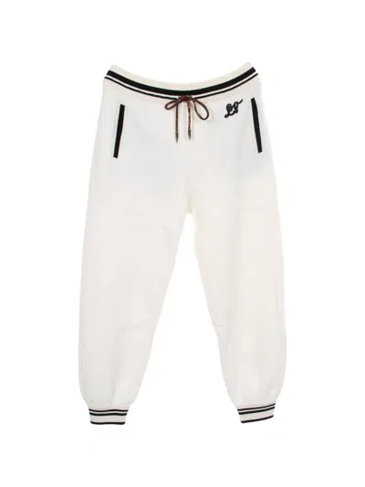 Pre-owned Louis Vuitton 2010s Logo-embroidered Track Pants In White