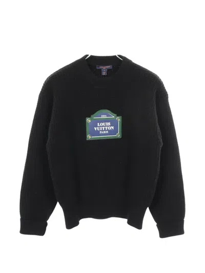 Pre-owned Louis Vuitton 2010s Logo-patch Sweater In Black