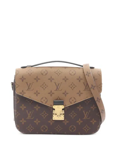 Pre-owned Louis Vuitton 2010s Métis Mm Monogram Tote Bag In Brown
