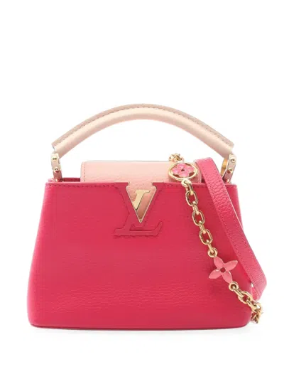 Louis Vuitton 2010s Mini Capucines 2-way Tote Bag In Pink