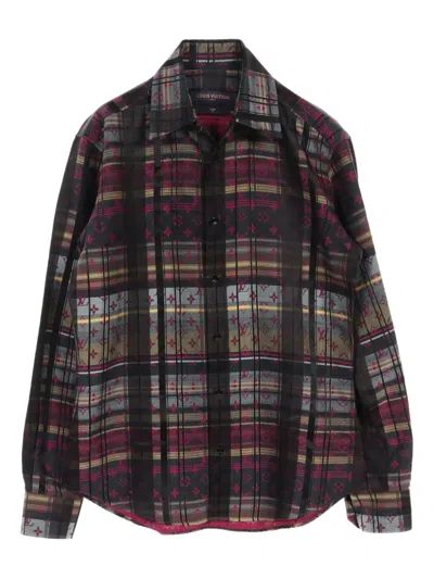 Pre-owned Louis Vuitton 2010s Monogram Check-pattern Shirt
