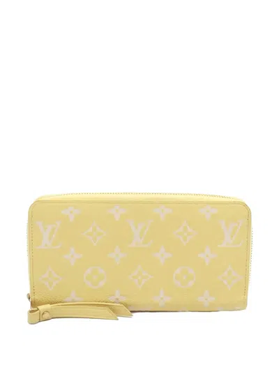Pre-owned Louis Vuitton 2010s Monogram Empreinte Leather Wallet In Yellow