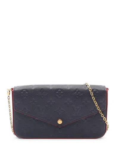 Pre-owned Louis Vuitton 2010s Monogram Felicie Wallet In Blue