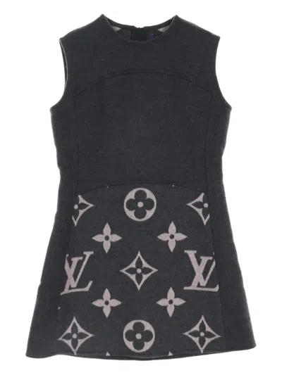 Pre-owned Louis Vuitton 2010s Monogram Giant Mini Dress In Grey