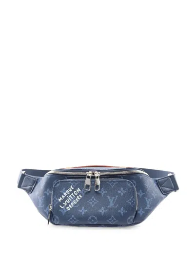 Pre-owned Louis Vuitton 2010s Monogram Heritage Belt Bag In Blue