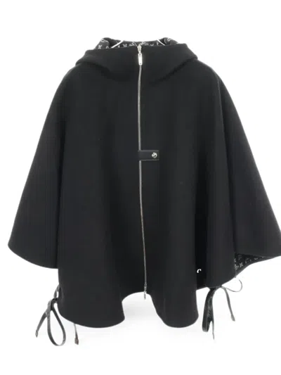 Pre-owned Louis Vuitton 2010s Monogram Hooded Poncho In Black
