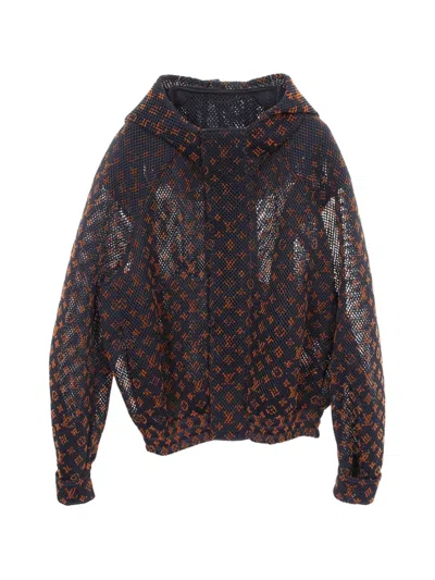 Pre-owned Louis Vuitton 2010s Monogram Jacket In Blue
