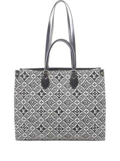 Pre-owned Louis Vuitton 2010s Monogram-jacquard Tote Bag In Black