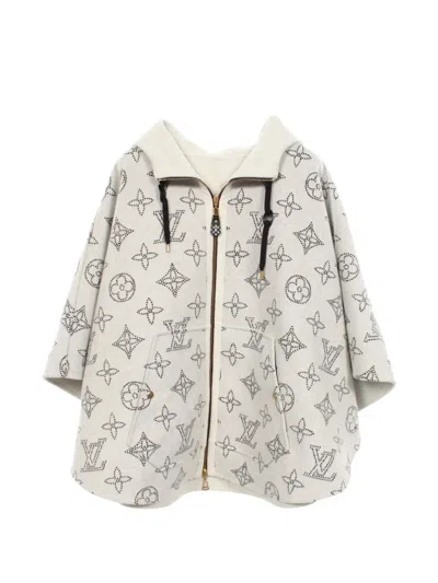 Pre-owned Louis Vuitton 2010s Monogram Mahina Cape In Neutrals