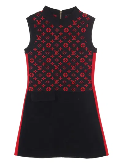 Pre-owned Louis Vuitton 2010s Monogram-pattern Wool-cotton Dress
