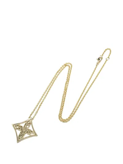 Pre-owned Louis Vuitton 2010s Monogram Pendant Necklace In Gold