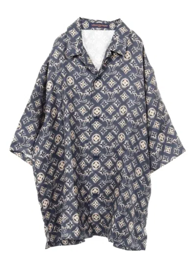 Pre-owned Louis Vuitton 2010s Monogram-print Shirt In Blue