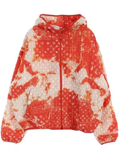 Pre-owned Louis Vuitton 2010s Monogram Tie-dye Jacket In Orange