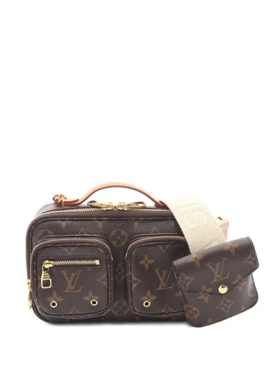 Pre-owned Louis Vuitton 2010s Monogram Utility Cross Body Bag In Brown