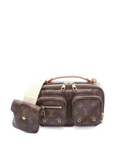 Pre-owned Louis Vuitton 2010s Monogram Utility Cross Body Bag In Brown