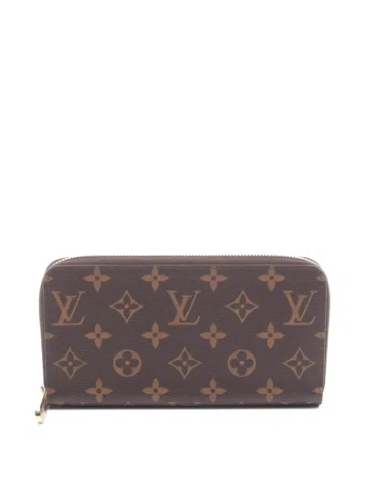 Pre-owned Louis Vuitton 2010s Monogram Zip-around Wallet In Brown