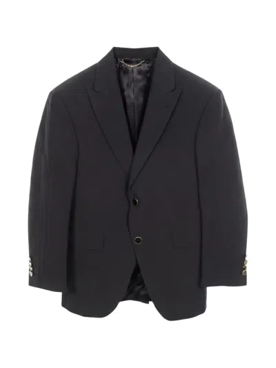 Pre-owned Louis Vuitton 2010s Monogram-embossed Blazer In Black