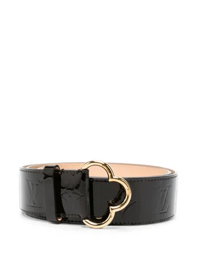 Pre-owned Louis Vuitton 2010s Monogram-pattern Belt In Black