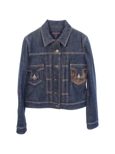 Pre-owned Louis Vuitton 2010s Monogram-pocket Denim Jacket In Blue