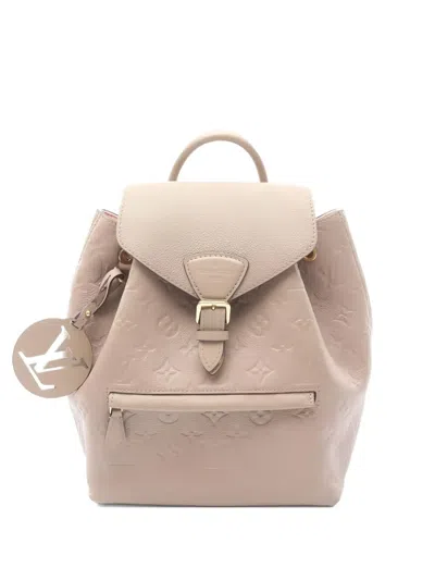Pre-owned Louis Vuitton 2010s Montsouris Pm Monogram Backpack In Neutral