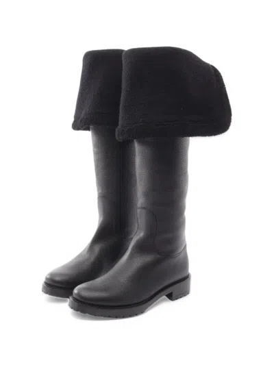 Pre-owned Louis Vuitton 2010s Mouton Monogram Boots In Black
