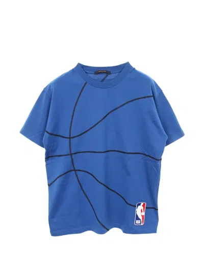Pre-owned Louis Vuitton 2010s Nba Basketball-print T-shirt In Blue