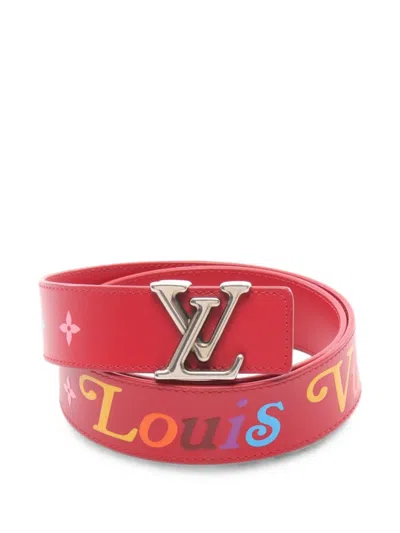 Pre-owned Louis Vuitton 2010s New Wave Belt In Red