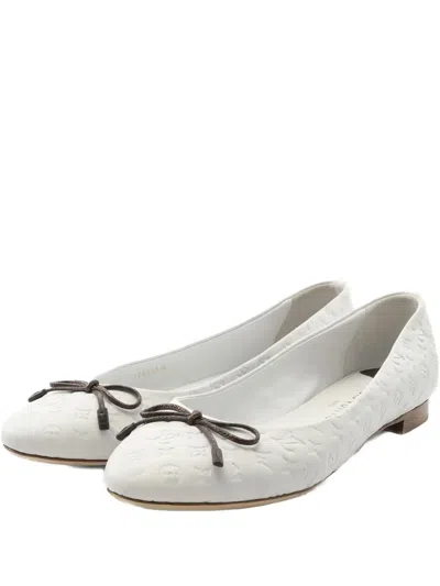 Pre-owned Louis Vuitton 2010s Nina Ballet Flats In White