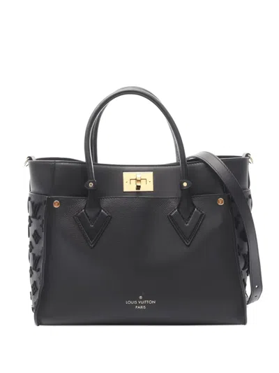 Pre-owned Louis Vuitton 2010s On My Side Mm Tote Bag In Black