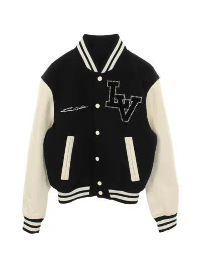Pre-owned Louis Vuitton 2010s Pharrell Varsity Jacket In Black