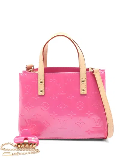 Pre-owned Louis Vuitton 2010s Pm Reed Vernis Tote Bag In Pink