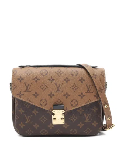 Pre-owned Louis Vuitton 2010s Pochette Metis Mm Handbag In Brown