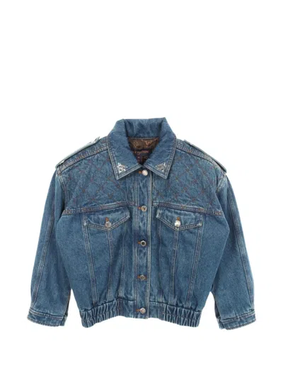 Pre-owned Louis Vuitton 2010s Quilted Denim Jacket In Blue
