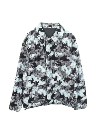 Pre-owned Louis Vuitton 2010s Reversible Monogram Camo Jacket In Gray