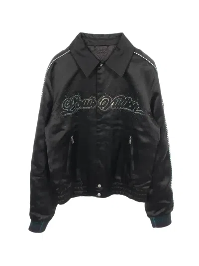 Pre-owned Louis Vuitton 2010s Rhinestone-embellished Blouson Jacket In Black