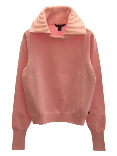 Pre-owned Louis Vuitton 2010s Ribbed-collar Wool Sweater In Pink