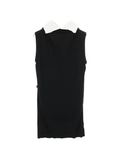 Pre-owned Louis Vuitton 2010s Sleeveless Collared Mini Dress In 黑色