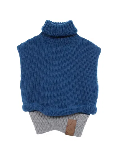 Pre-owned Louis Vuitton 2010s Sleeveless Turtleneck Sweater In Blue