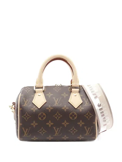 Pre-owned Louis Vuitton 2010s Speedy Bandouliere 20 Monogram Tote Bag In Brown